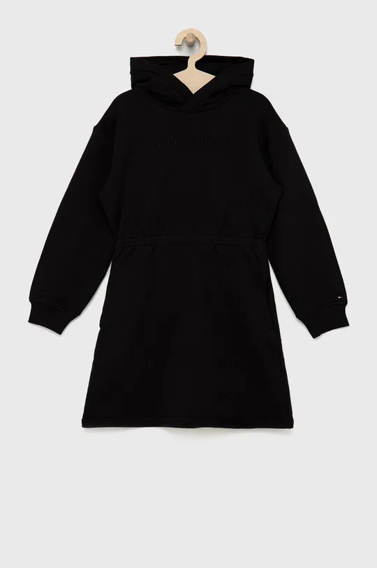 μαύρο Tommy Hilfiger - Παιδικό βαμβακερό φόρεμα Για κορίτσια