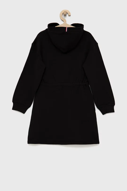 Tommy Hilfiger - Παιδικό βαμβακερό φόρεμα μαύρο