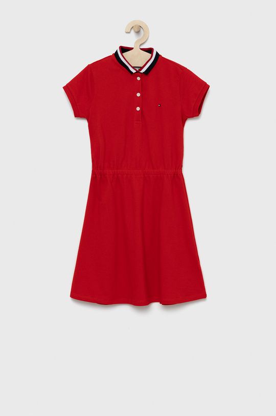 červená Dievčenské šaty Tommy Hilfiger Dievčenský
