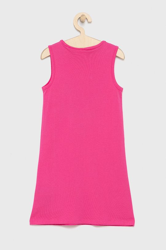 Dětské bavlněné šaty Guess růžová