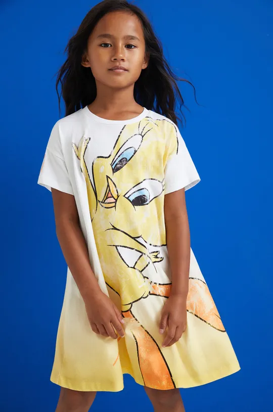 Παιδικό βαμβακερό φόρεμα Desigual Για κορίτσια