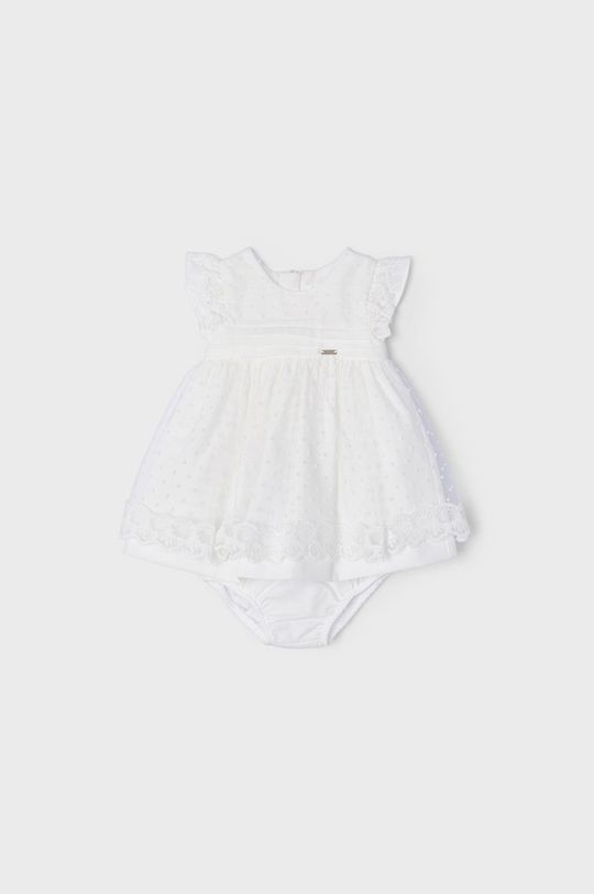 kremowy Mayoral Newborn sukienka niemowlęca Dziewczęcy