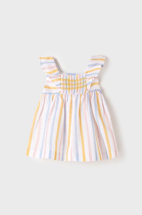 žlutá Dětské bavlněné šaty Mayoral Newborn Dívčí
