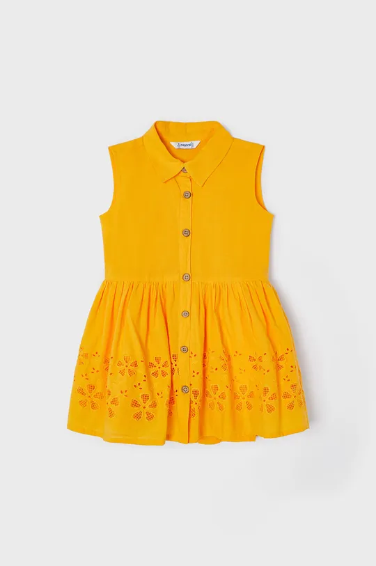 πορτοκαλί Mayoral - Παιδικό βαμβακερό φόρεμα Για κορίτσια