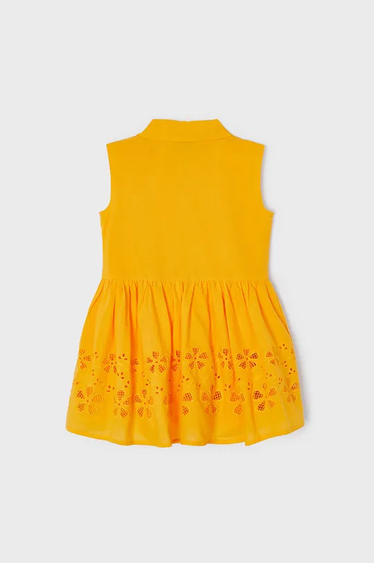 Mayoral - Παιδικό βαμβακερό φόρεμα πορτοκαλί