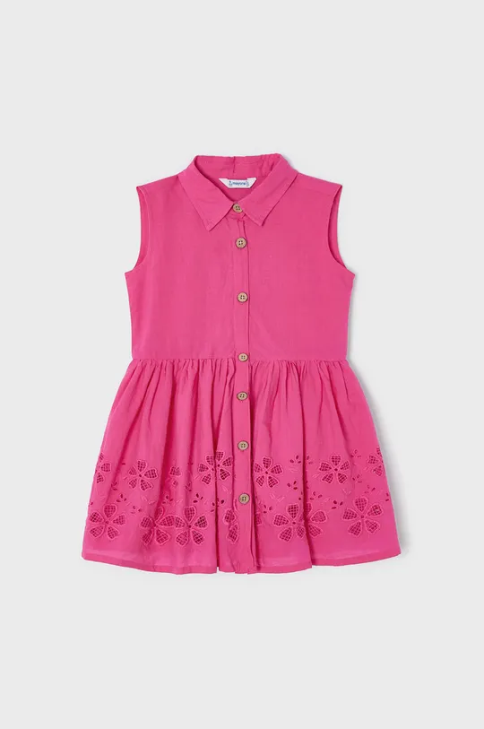 ροζ Mayoral - Παιδικό βαμβακερό φόρεμα Για κορίτσια