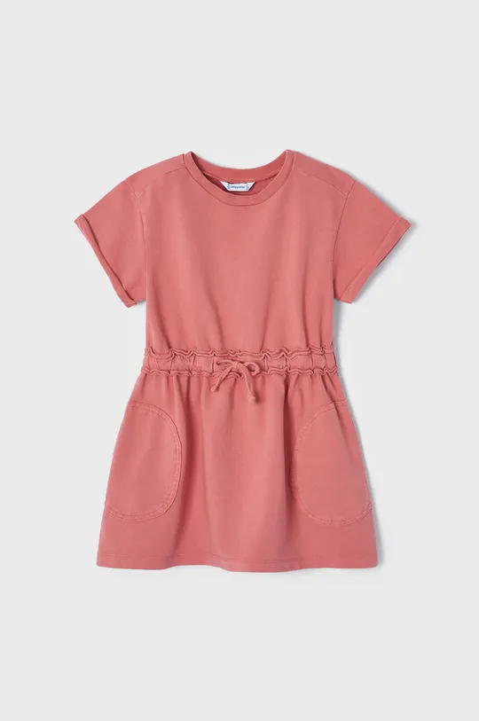 ροζ Mayoral Παιδικό βαμβακερό φόρεμα Για κορίτσια