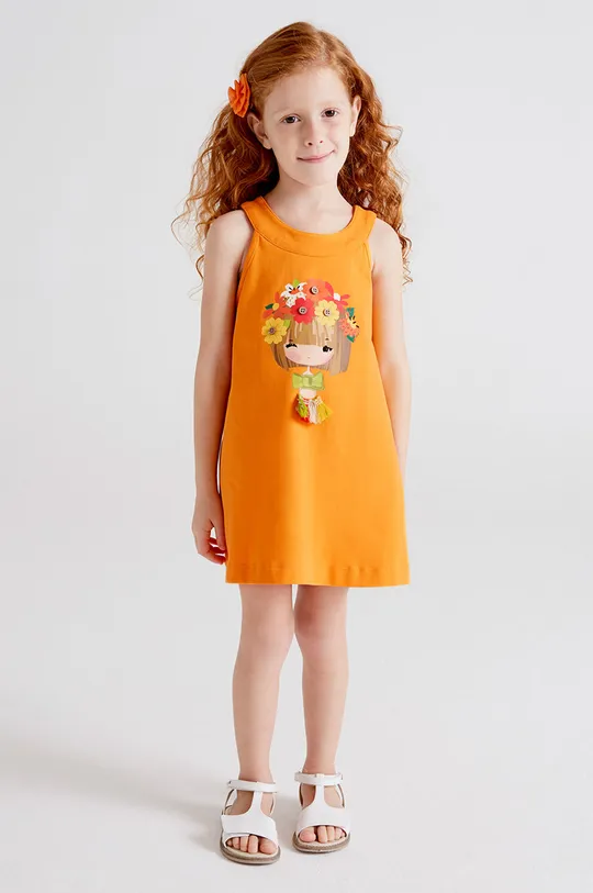 pomarańczowy Mayoral Sukienka dziecięca Dziewczęcy