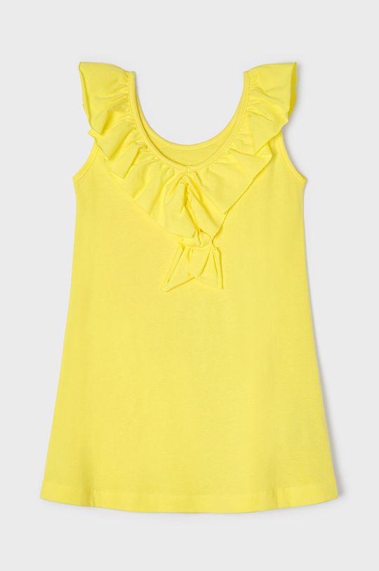Dětské bavlněné šaty Mayoral žlutá