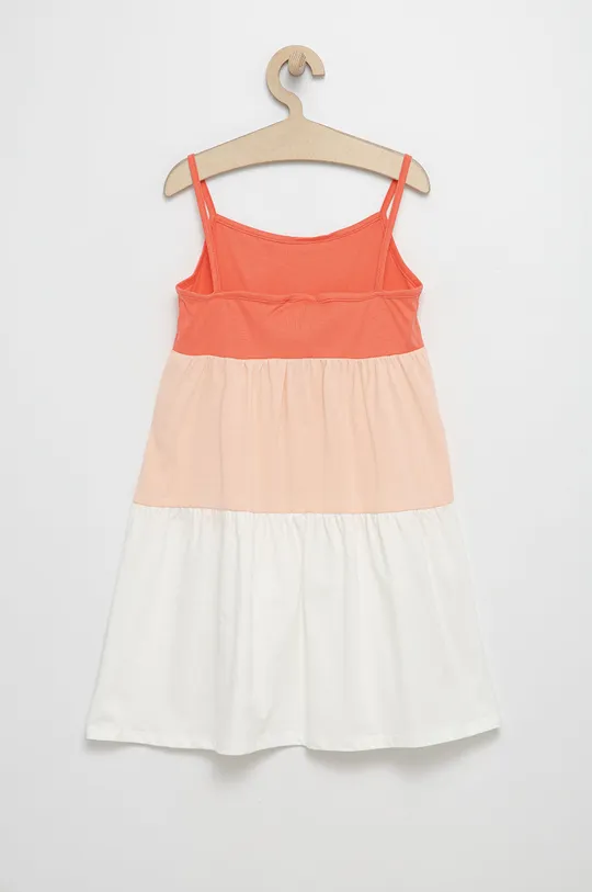 Dievčenské bavlnené šaty United Colors of Benetton oranžová