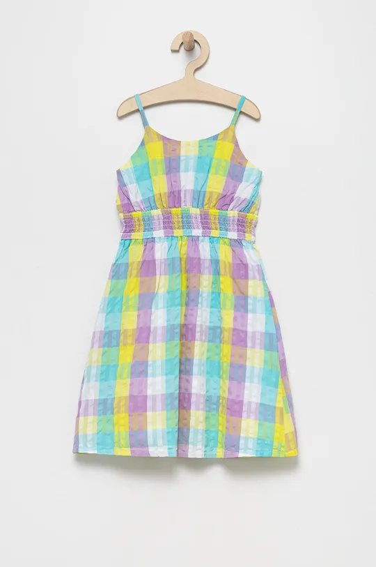 viacfarebná Dievčenské bavlnené šaty United Colors of Benetton Dievčenský