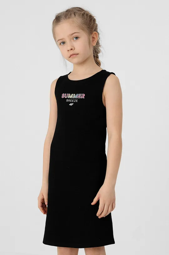 Dievčenské šaty 4F čierna