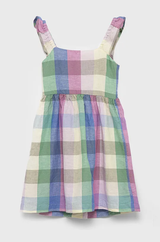 Παιδικό λινό φόρεμα GAP πολύχρωμο