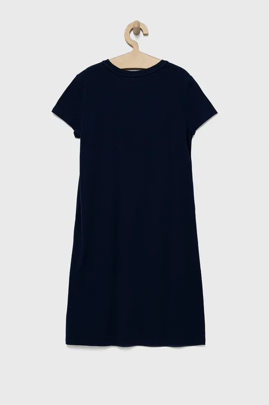 Παιδικό βαμβακερό φόρεμα Polo Ralph Lauren σκούρο μπλε