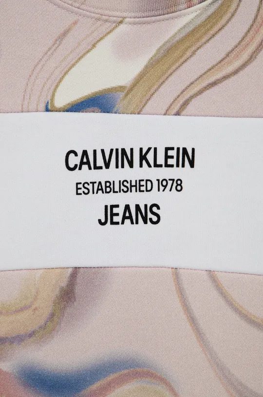 Dievčenské bavlnené šaty Calvin Klein Jeans  100% Bavlna