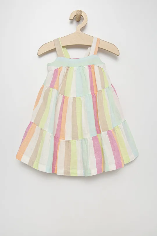 πολύχρωμο Παιδικό λινό φόρεμα GAP Για κορίτσια