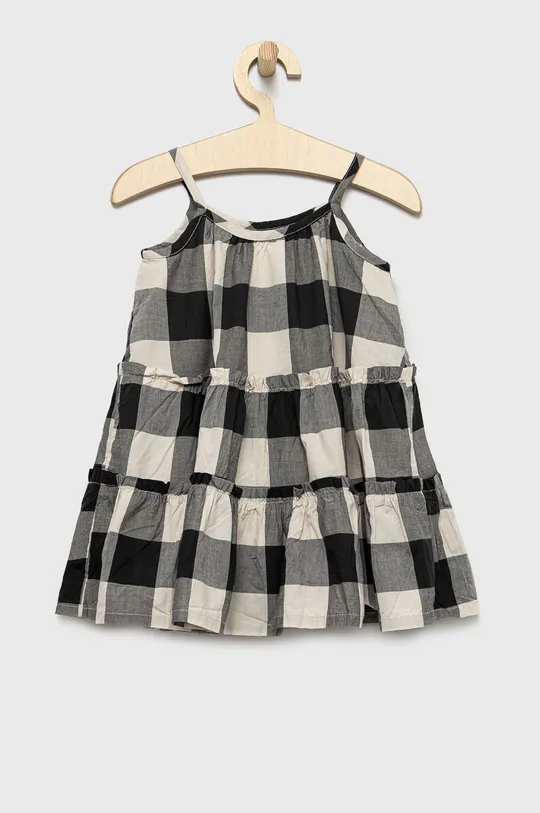 Παιδικό βαμβακερό φόρεμα GAP μαύρο