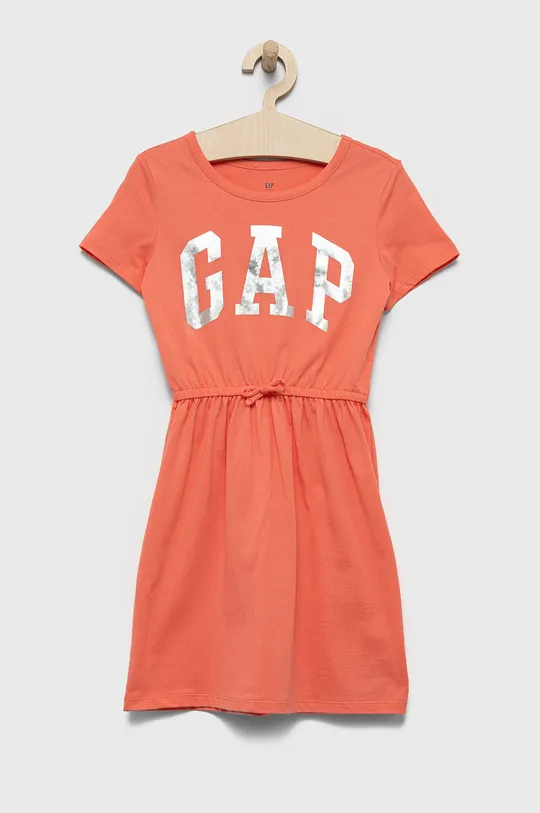 πορτοκαλί Παιδικό βαμβακερό φόρεμα GAP Για κορίτσια