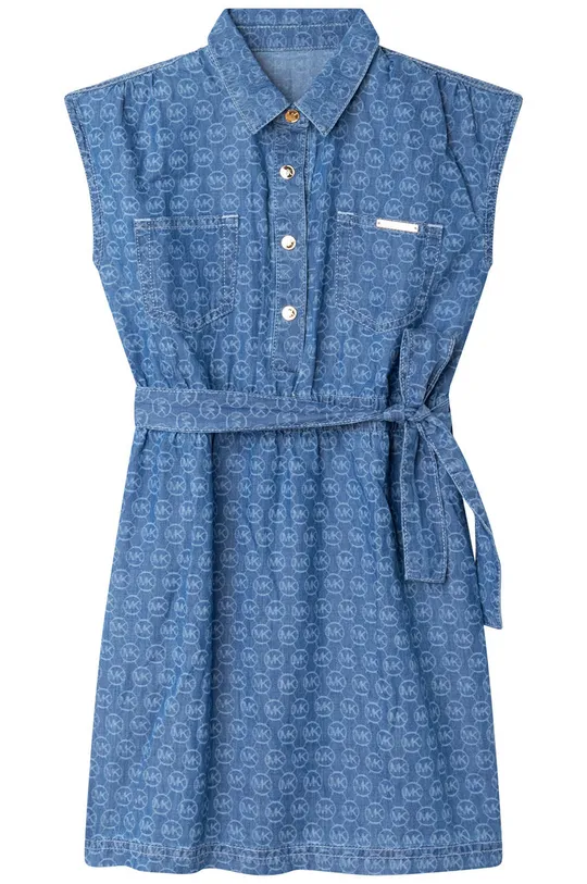 μπλε Παιδικό βαμβακερό φόρεμα Michael Kors Για κορίτσια
