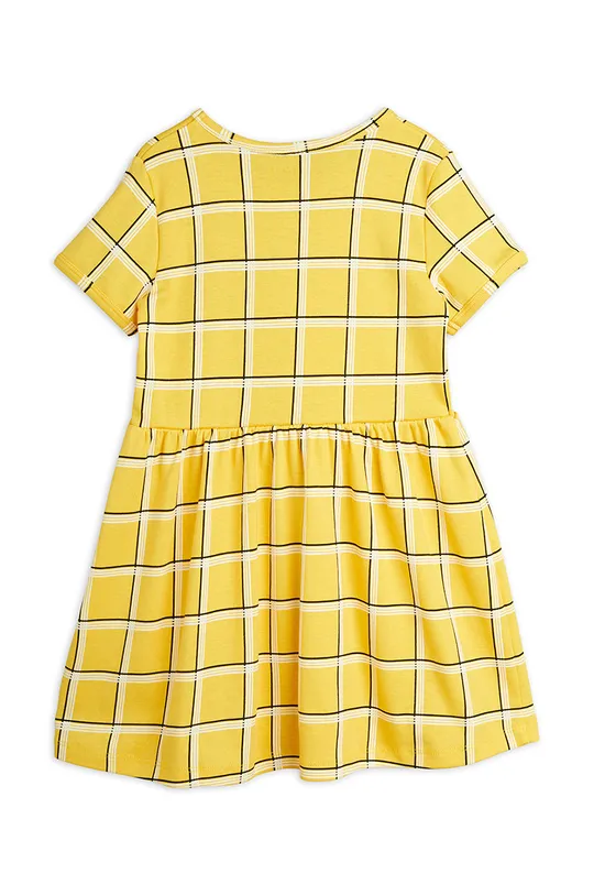 Mini Rodini sukienka bawełniana dziecięca żółty