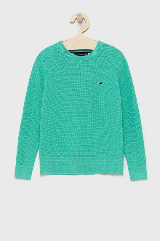 πράσινο Tommy Hilfiger - Παιδικό βαμβακερό πουλόβερ Για αγόρια