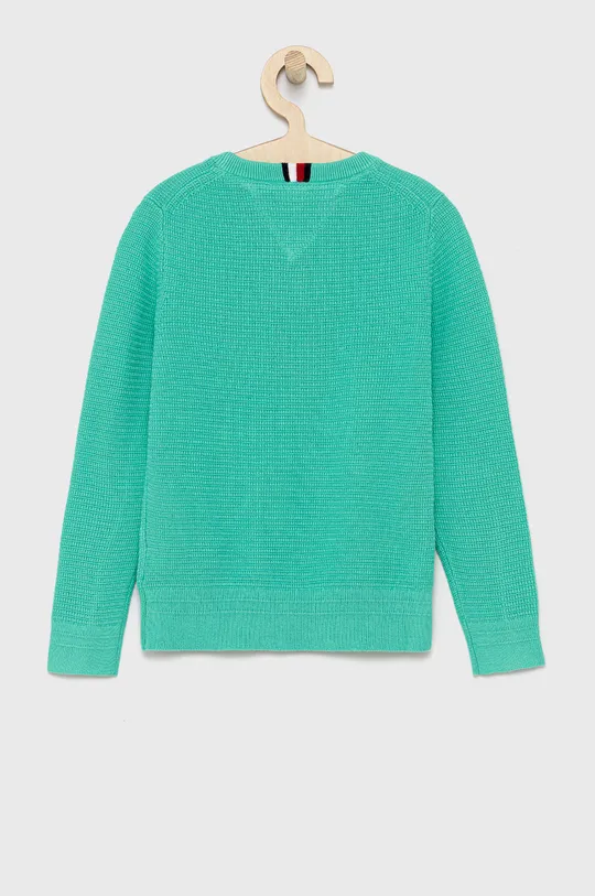 Detský bavlnený sveter Tommy Hilfiger zelená