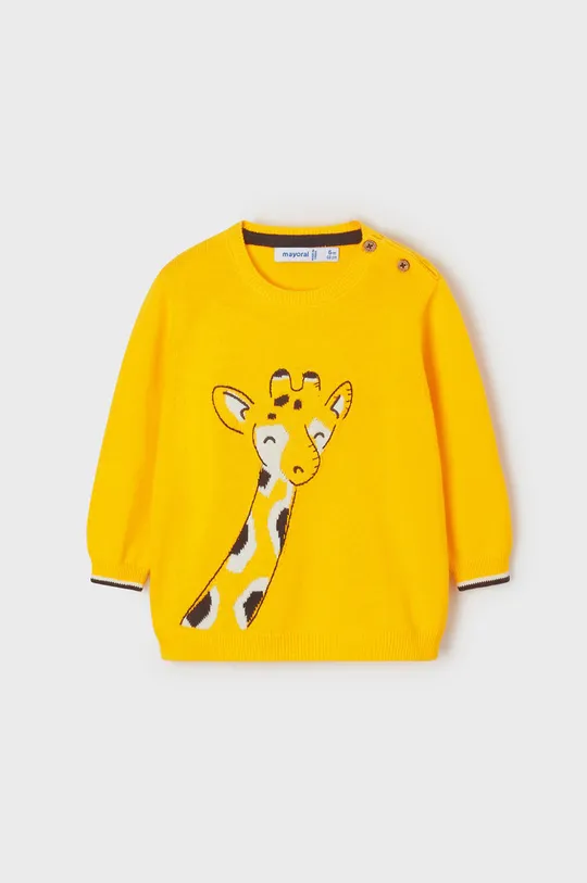 κίτρινο Mayoral - Παιδικό βαμβακερό πουλόβερ Για αγόρια