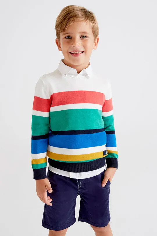 барвистий Дитячий бавовняний светер Mayoral Для хлопчиків