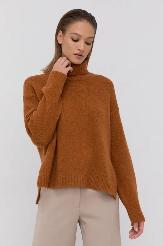 коричневий Вовняний светр Samsoe Samsoe