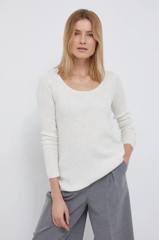bézs Calvin Klein gyapjúkeverék pulóver Női