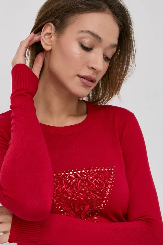 czerwony Guess Sweter