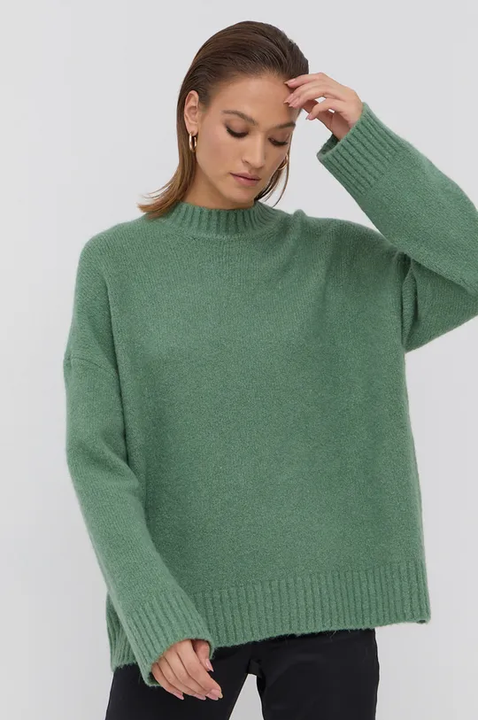 zelena Vuneni pulover Samsoe Samsoe Ženski