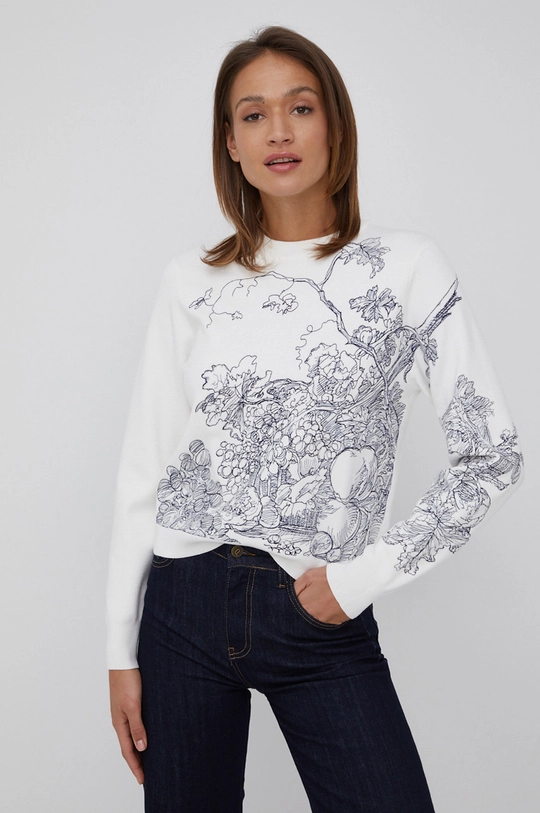 Desigual sweter 22SWJF15 biały