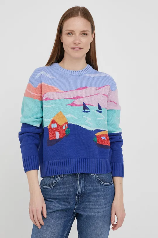 modra Polo Ralph Lauren pulover iz volnene mešanice Ženski
