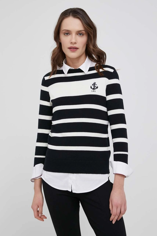 czarny Lauren Ralph Lauren sweter bawełniany 200852461001 Damski