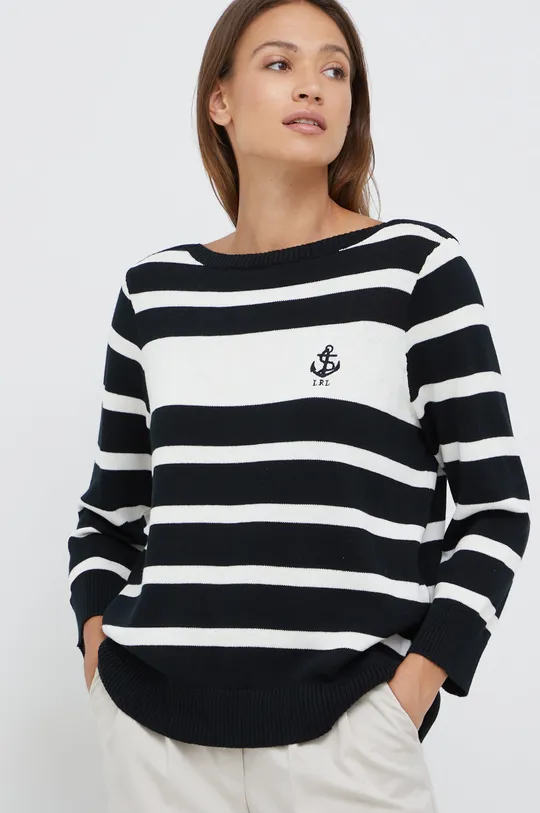 πολύχρωμο Βαμβακερό πουλόβερ Lauren Ralph Lauren