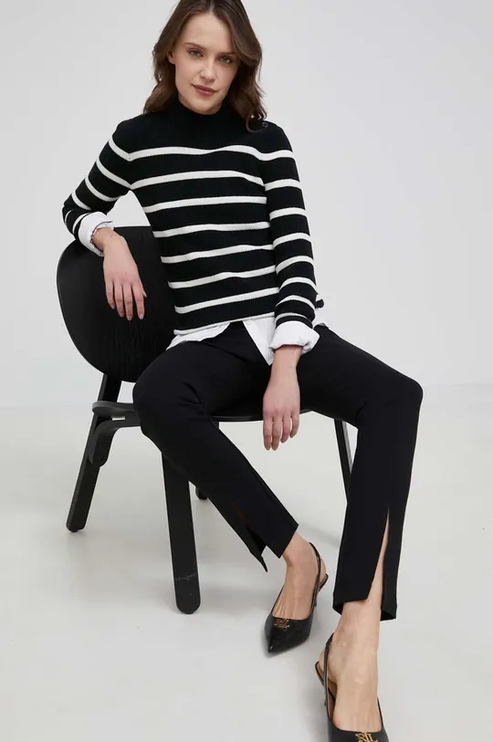 μαύρο Lauren Ralph Lauren - Βαμβακερό πουλόβερ Γυναικεία