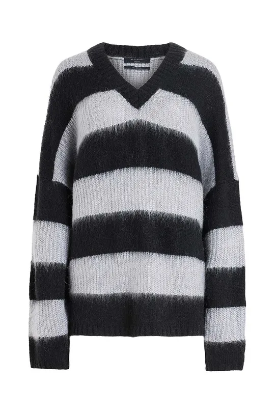 AllSaints sweter z domieszką wełny LOU SPARKLE VNECK