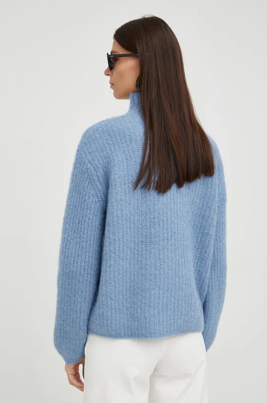 niebieski Bruuns Bazaar sweter wełniany