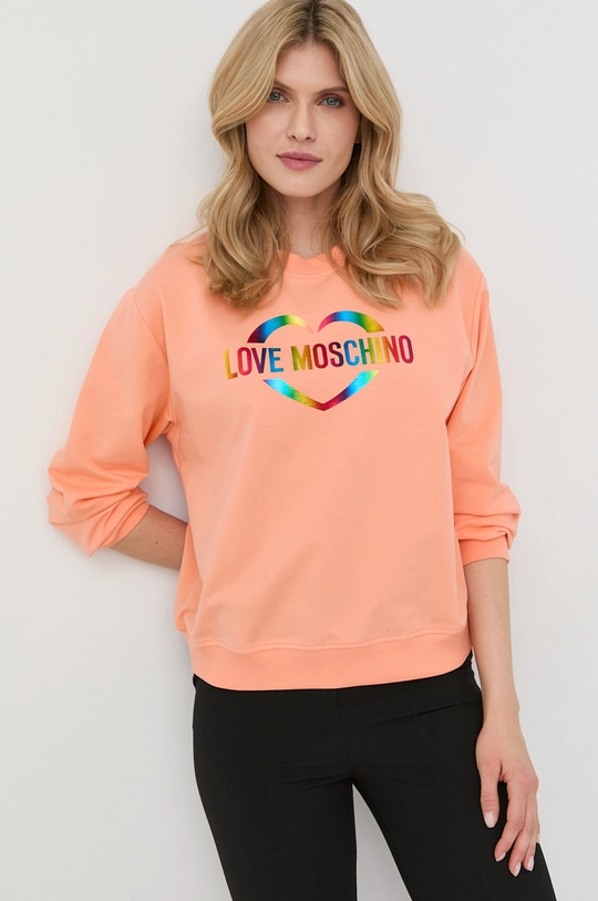 pomarańczowy Love Moschino bluza Damski