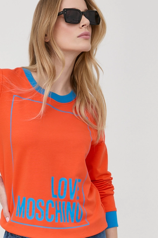 oranžová Mikina Love Moschino Dámsky