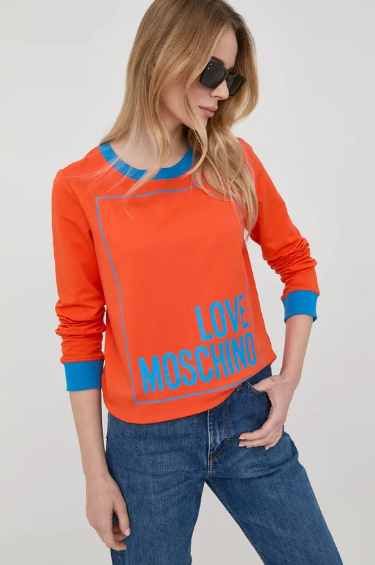 pomarańczowy Love Moschino bluza