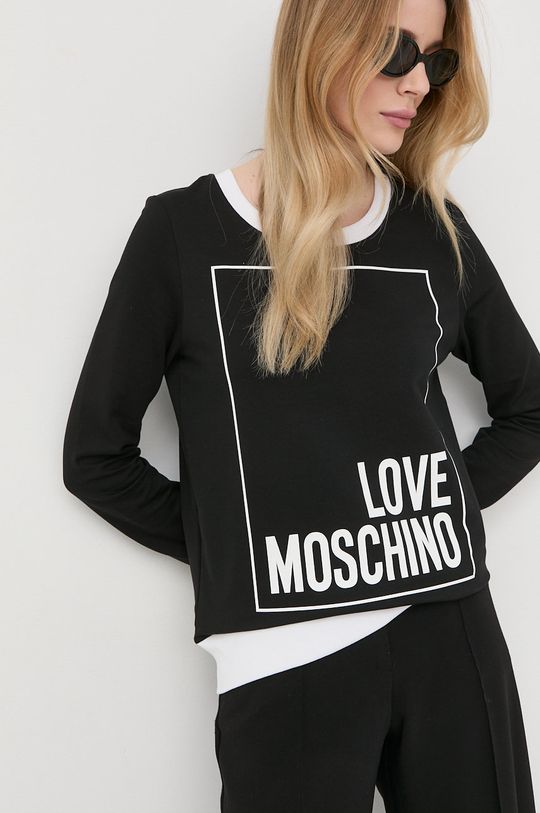 czarny Love Moschino bluza Damski