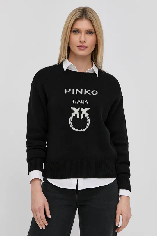 μαύρο Μάλλινο πουλόβερ Pinko