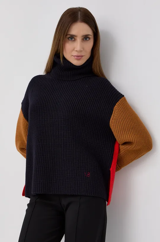 mornarsko modra Volnen pulover Victoria Beckham Ženski