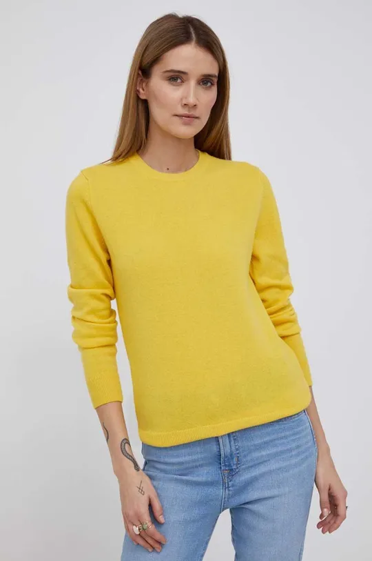 κίτρινο Μάλλινο πουλόβερ United Colors of Benetton Γυναικεία