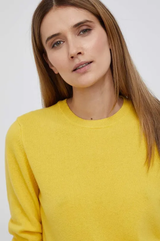 жёлтый Шерстяной свитер United Colors of Benetton