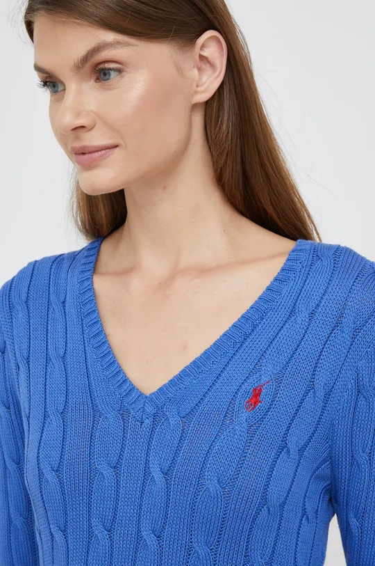 plava Pamučni pulover Polo Ralph Lauren
