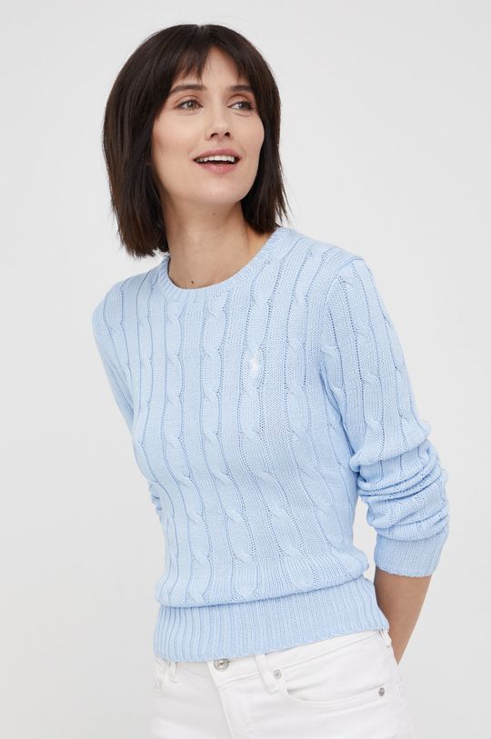 niebieski Polo Ralph Lauren sweter bawełniany 211580009108 Damski