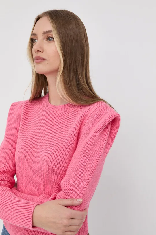 ροζ Ένα πουλόβερ σε μείγμα μεταξιού BOSS